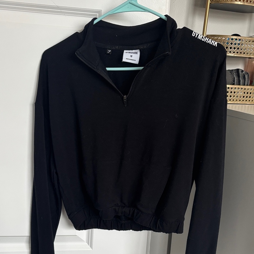 Women’s Gymshark Black Quarter-Zip Sweatshirt